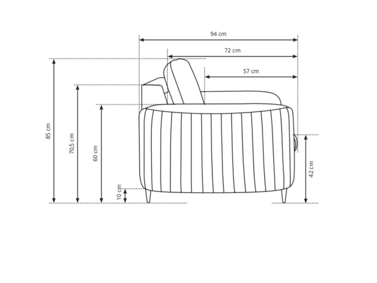 Sessel mit Goldenbeinen Limon Dunkelbeige