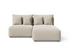 Ecksofa L-Form Rechts mit Schlaffunktion und Bettkasten Ronni Beige