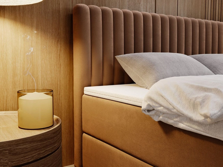 Boxspringbett mit Bettkasten 200x200 Marbella Braun