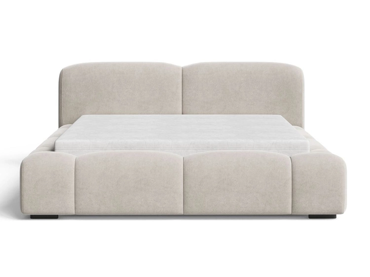 Polsterbett mit Bettkasten und Lattenrost 180x200 Aubi Beige