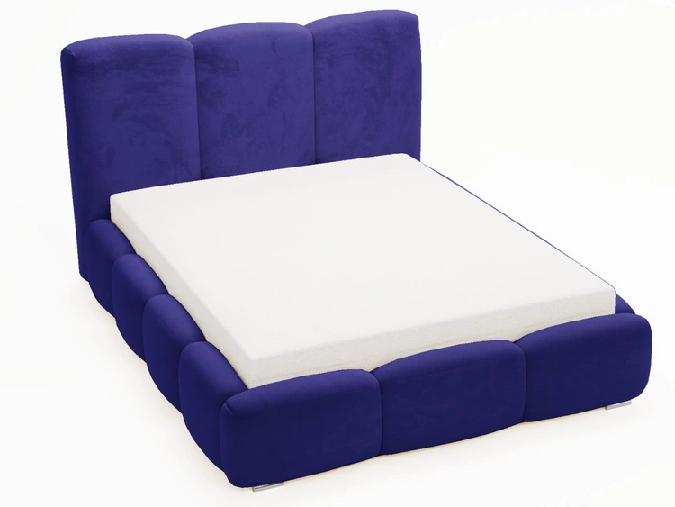 Polsterbett mit Bettkasten und Lattenrost 160x200 Bubble Blau