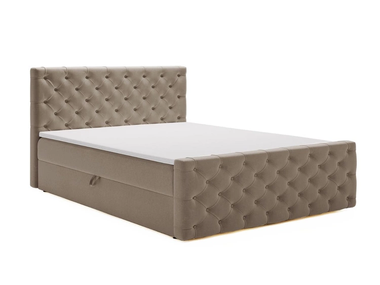 Boxspringbett mit Bettkasten 120x200 Montego Braun