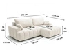 Ecksofa L-Form Links mit Schlaffunktion und Bettkasten Caleo Schwarz