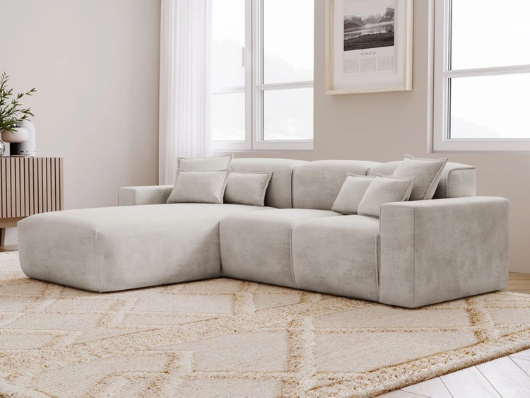 Ecksofa L-Form Links Moderne Ecksofa Leni Hellgrau