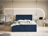Boxspringbett mit Bettkasten 120x200 Denza Dunkelblau