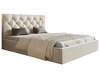 Polsterbett mit Bettkasten und Lattenrost 140x200 Selva Beige
