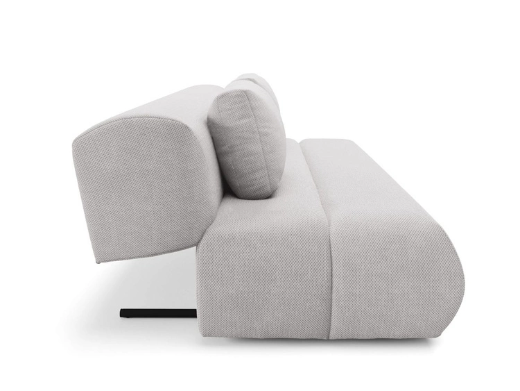 Schlafsofa mit verstellbarer Rückenlehne, Schlaffunktion und Bettkasten Figo Grau