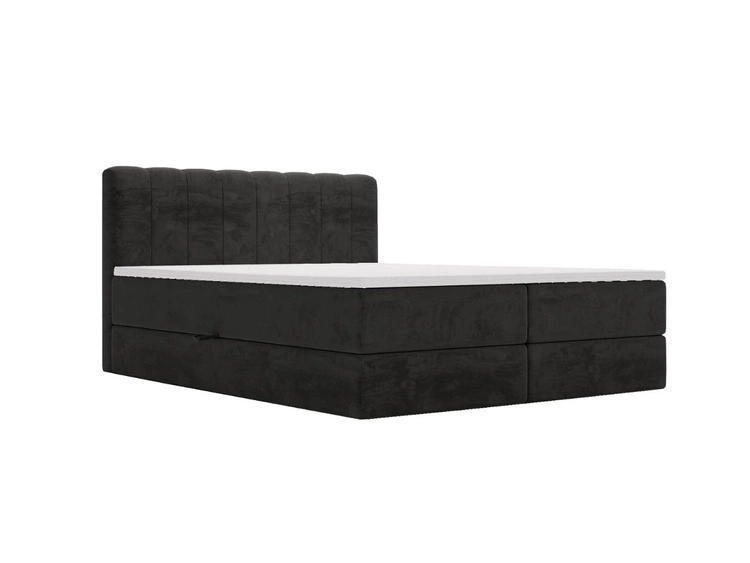 Boxspringbett mit Bettkasten 180x200 Forte Schwarz