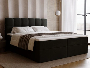 Boxspringbett mit Bettkasten 160x200 Maison Schwarz