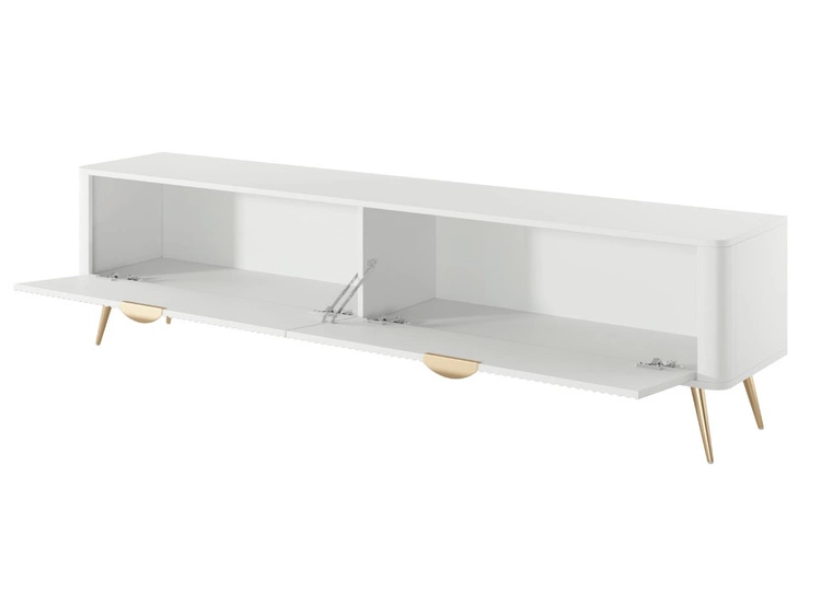 TV-Lowboard mit Türen 200 cm Latina Weiß