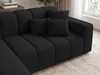 Ecksofa L-Form Links Nork Schwarz
