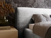 Polsterbett mit Bettkasten und Lattenrost 180x200 Monza Hellgrau