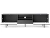 TV-Lowboard mit Schublade und Türen Schwarz