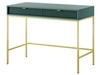 Schminktisch mit Schubladen Amber Grün, Gold Frame