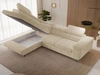 Ecksofa L-Form mit Schlaffunktion und Bettkasten Argon Links Beige