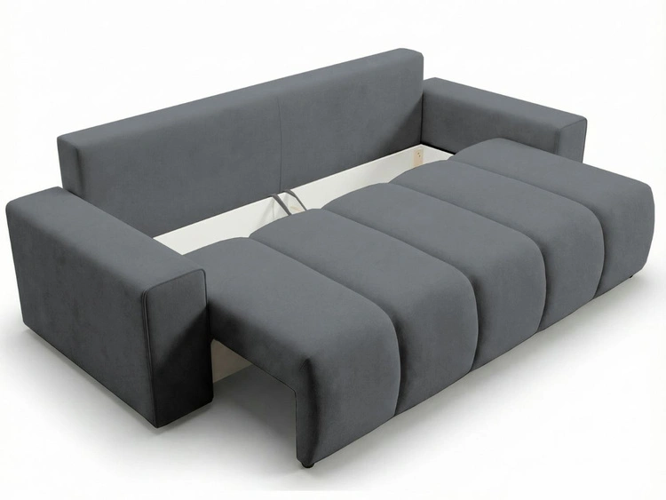 Schlafsofa mit Bettfunktion und Bettkasten Miro Dunkelgrau