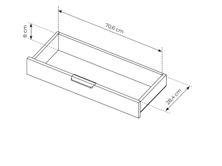 Schminktisch mit schwarzen Metallbeinen Passione Eiche Cremona