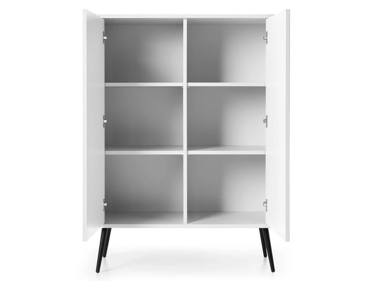 Türkommode Viva Weiß auf Schwarzen Beinen