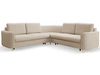 Ecksofa L-Form Links mit Schlaffunktion und Bettkasten Limon Dunkelbeige