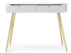 Schminktisch Viva Weiß mit Goldene Beinen