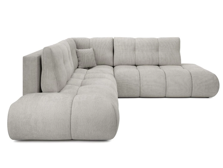 Ecksofa mit Schlaffunktion und Bettkasten Links Kair Hellgrau