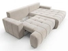 Ecksofa L-Form mit Schlaffunktion und Bettkasten Tulio Rechts Beige