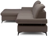 Ecksofa L-Form Links mit Schlaffunktion und Bettkasten Hannover Dunkelbraun