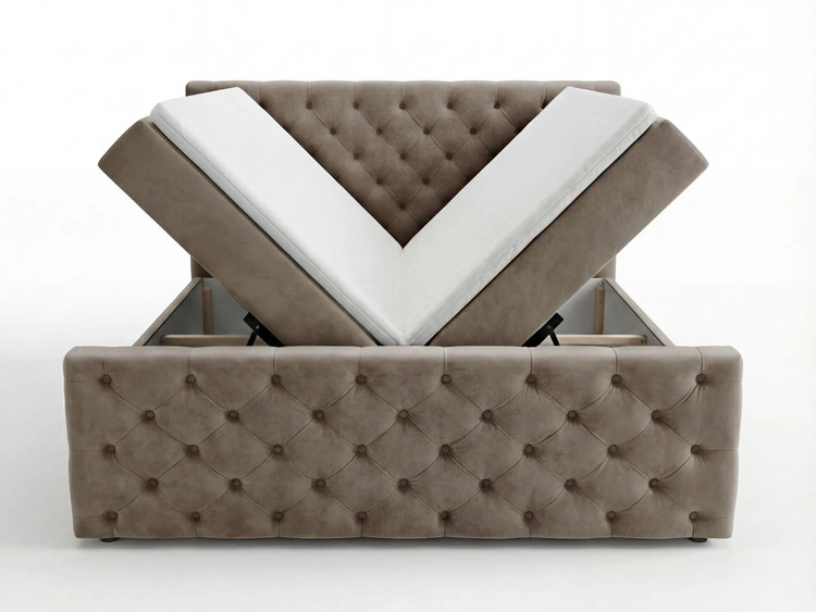 Boxspringbett mit Bettkasten 120x200 Montego Braun