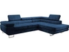 Ecksofa L-Form Rechts mit Schlaffunktion und Bettkasten Solam L Dunkelblau
