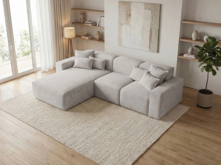 Ecksofa L-Form Links Moderne Ecksofa Leni Grau