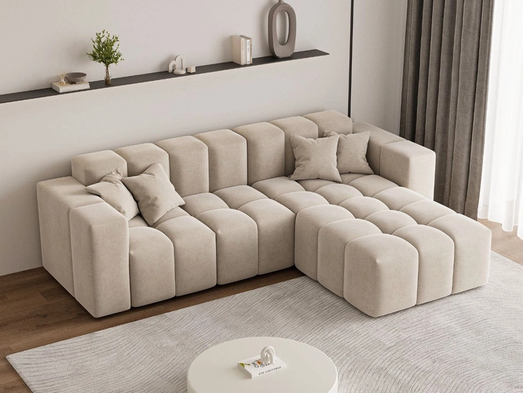 Ecksofa L-Form Rechts Moderne Ecksofa Loopo Beige