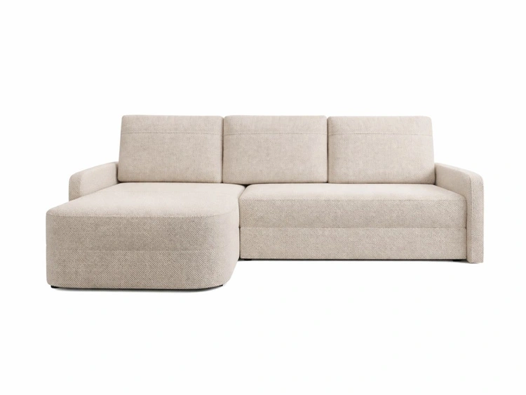 Ecksofa L-Form mit Schlaffunktion und Bettkasten Arvento Beige