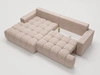 Ecksofa L-Form mit Schlaffunktion und Bettkasten Havi Links Beige