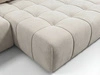 Ecksofa L-Form mit Schlaffunktion und Bettkasten Tulio Rechts Beige