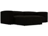 Ecksofa L-Form Links Moderne Cord Ecksofa Landi Schwarz