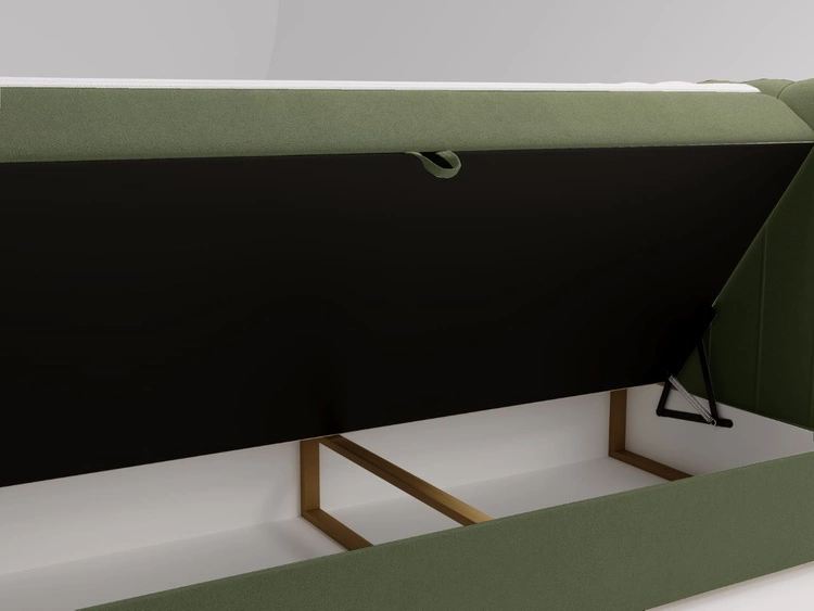 Boxspringbett mit Bettkasten 180x200 Osteno Grün