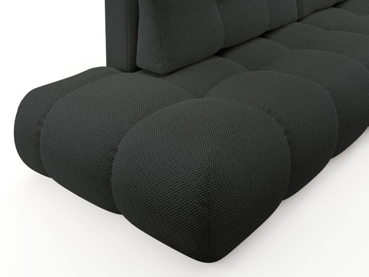 Ecksofa L-Form Rechts mit Schlaffunktion und Bettkasten Sile L Graphit