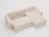 Ecksofa L-Form Rechts mit Schlaffunktion und Bettkasten Tazones Beige