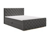 Boxspringbett mit Bettkasten 160x200 Montego Anthrazit