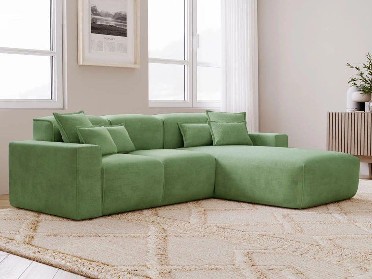 Ecksofa L-Form Rechts Moderne Ecksofa Leni Grün