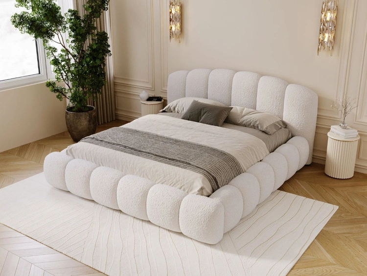 Polsterbett mit Stauraum und Lattenrost 160x200 Cloud Soft Beige