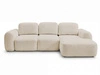 Ecksofa L-Form mit Schlaffunktion und Bettkasten Avelin Rechts Beige