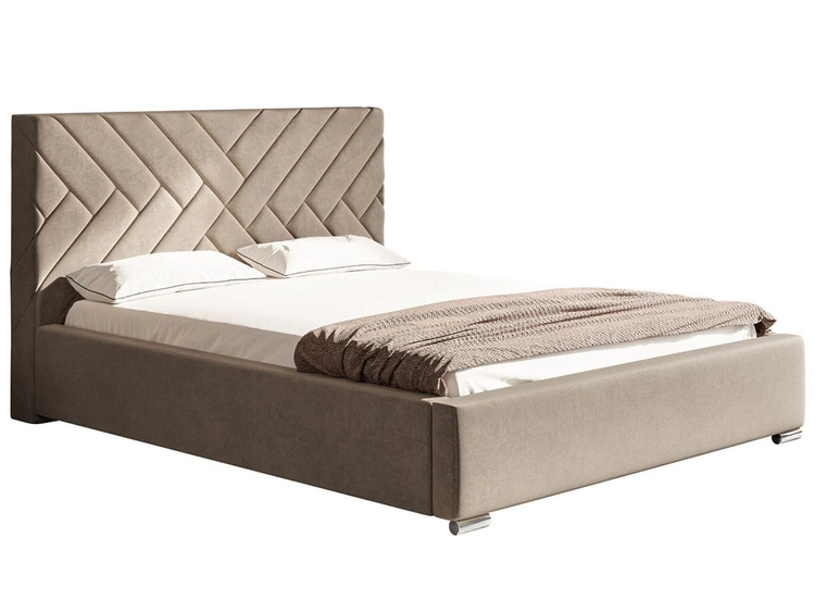 Polsterbett mit Bettkasten und Lattenrost 160x200 Tonale Beige