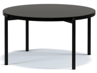 Runder Couchtisch Sevilla 84 cm Schwarz Glanz