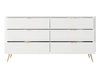Kommode mit 6 Schubladen Latina Weiß