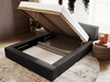 Polsterbett mit Bettkasten und Lattenrost 160x200 Lago Schwarz