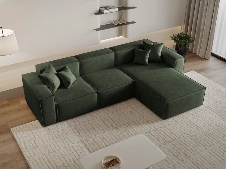 Ecksofa L-Form Rechts Arizona Grün