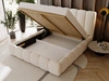 Polsterbett mit Bettkasten und Lattenrost 200x200 Imperial Creme