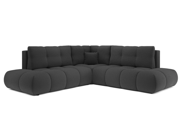 Ecksofa mit Schlaffunktion und Bettkasten Links Kair Graphit