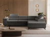Ecksofa L-Form mit Schlaffunktion und Bettkasten Argon Rechts Dunkelgrau